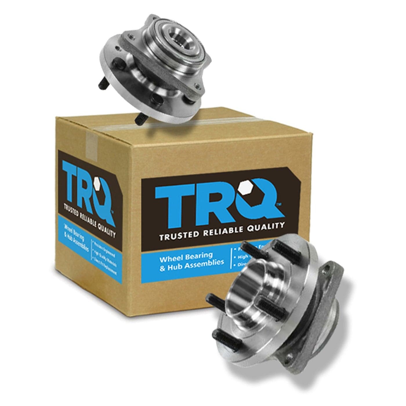 TRQ 2 Piece Front Wheel Bearing Hub Assembly Set Compatible with 20042009 Toyota Prius