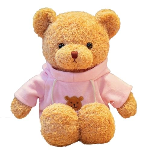AUCOOMA Teddy Bear Stuffed Animal Cute Teddy Bears Plush Pink Hoodie Gifts for Kids 118