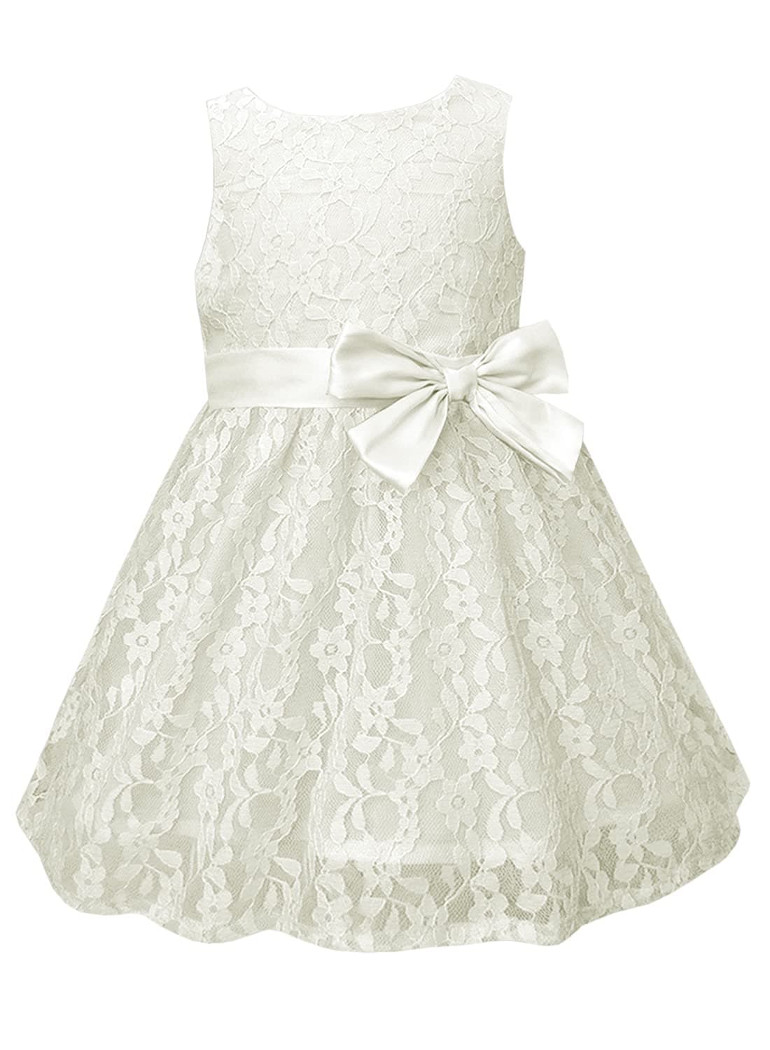 A.T.U.N. (ALL THINGS UBER NICE) Nylon Fit and Flare Dress (DGDRS DBD_Cream_1-2 Years)