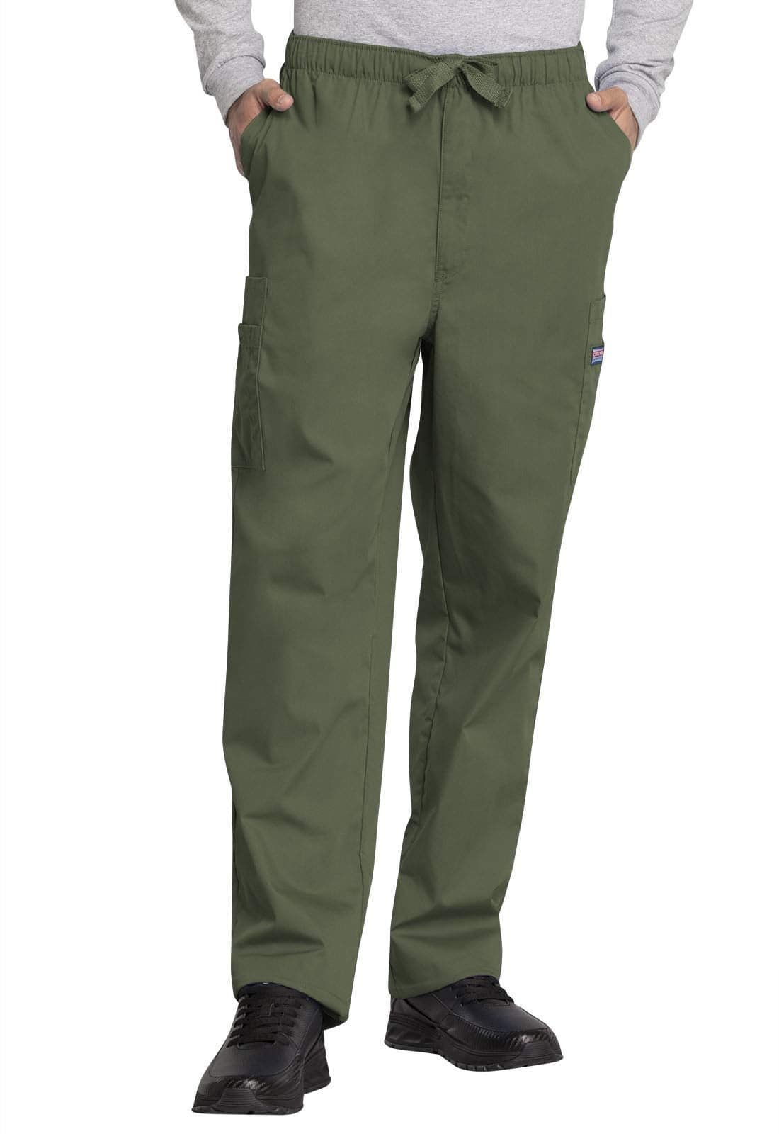 Cherokee Men's Originals Cargo Scrubs Pant, Olive, Large