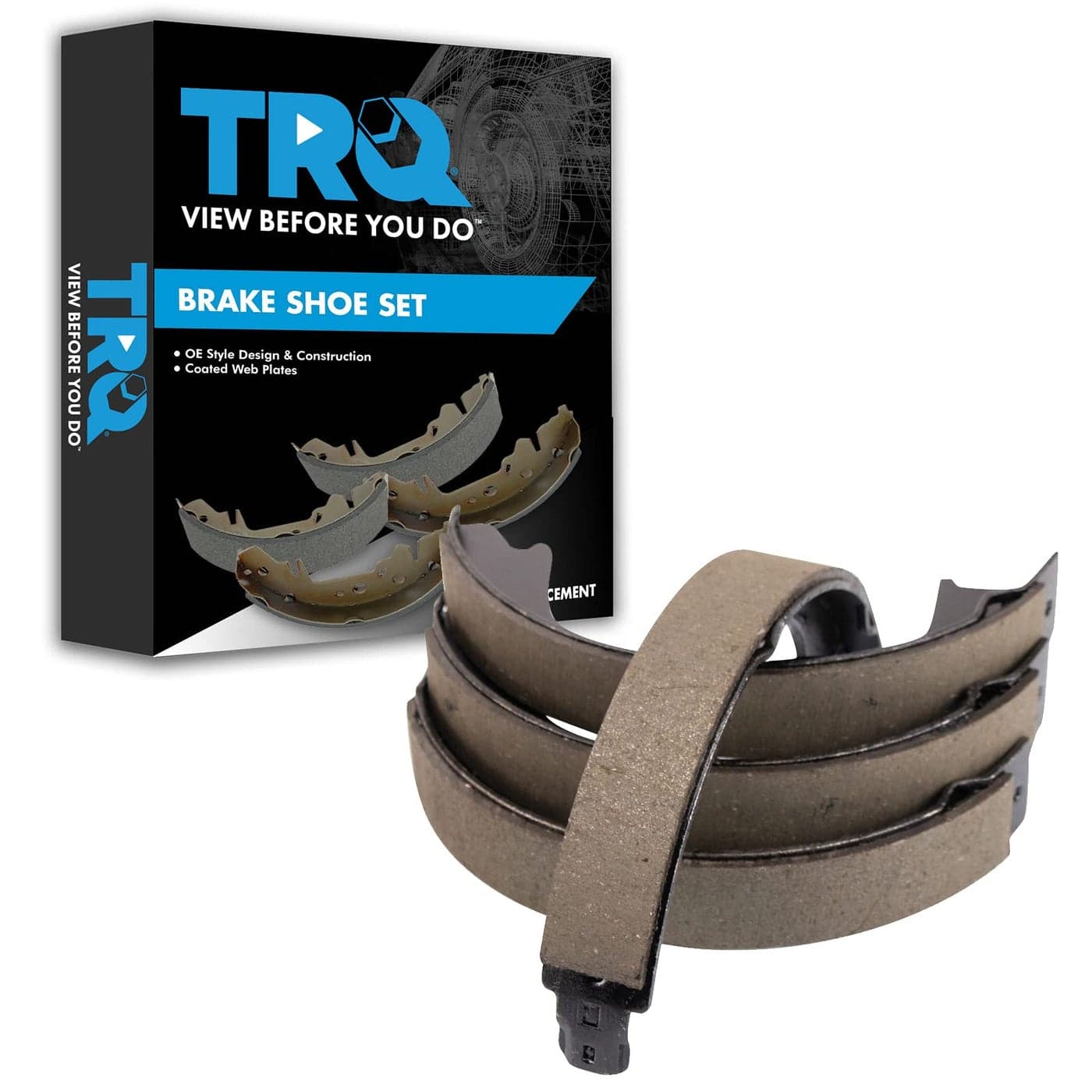 TRQ Rear Parking Brake Shoe Set Compatible with 20112019 Dodge Durango Jeep Grand Cherokee
