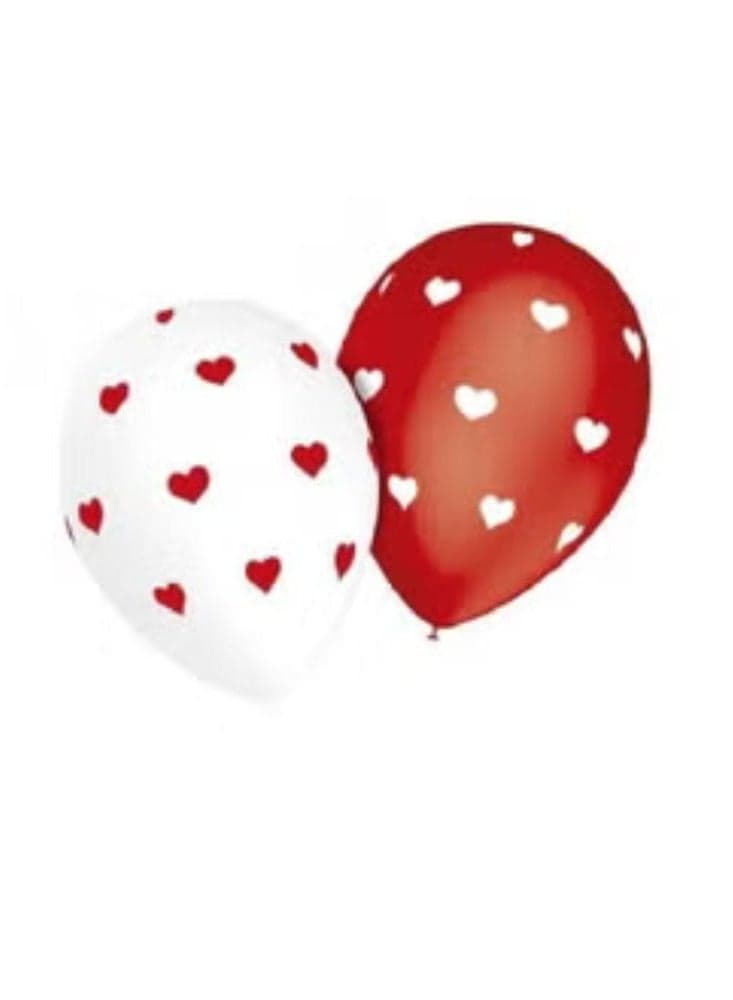 Assorted Red & White 11 inch Balloon 50ct