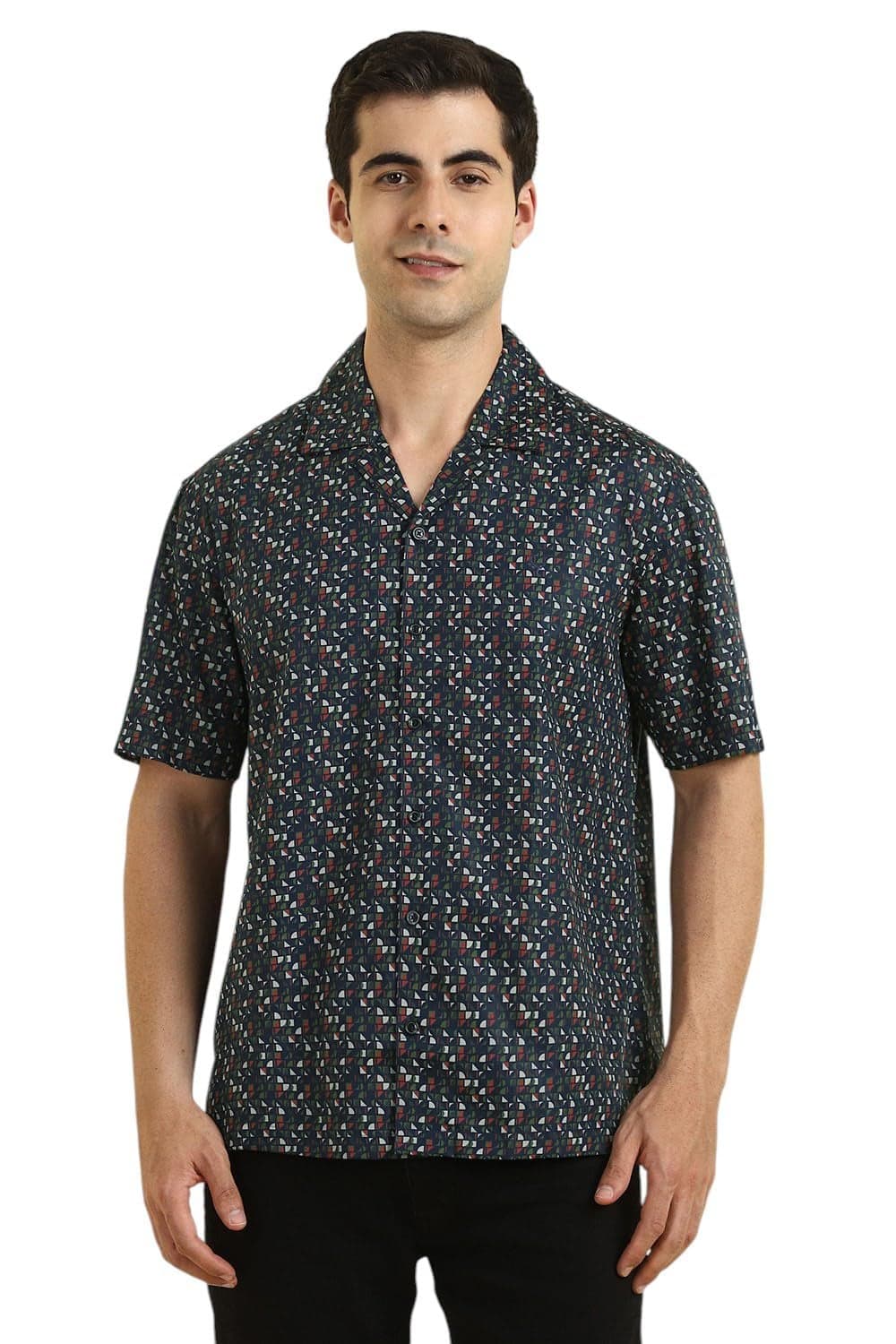 Allen Solly Mens Casual Shirt Blue