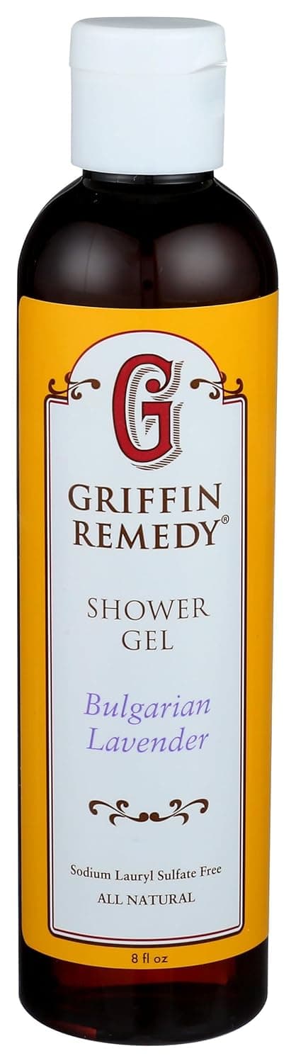 Griffin Remedy Shower Gel AllNatural Calming Lavender Essential Oils and Organic MSM Aromatherapy Paraben Free Sulfate Free 8 fl oz 1 count