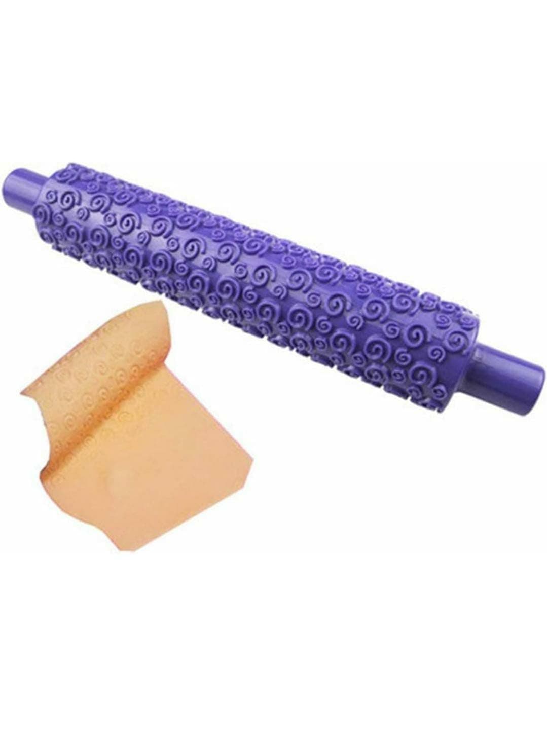 HOMEBAKERS MART Embossed Rolling PinNon Stick Fondant Rolling Pin Tool Portable Embossed Rolling Pin Fondant Pastry Cake Design Deep Engraved Embossing Rolling Pin