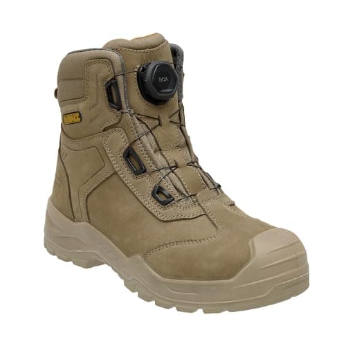 DEWALT Richardson Men's BOA Fit System, Nubuck Leather, Water Resistant, Wide Fit, Steel Toe, Safety Work Boot, Stone, 8