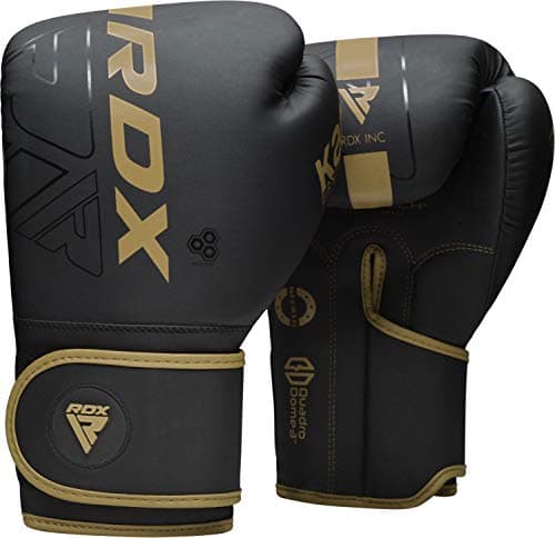 RDX Boxing Gloves, Pro Training Sparring, Maya Hide Leather, Muay Thai MMA Kickboxing, Men Women Adult, Heavy Punching Bag Focus Mitts Pads Workout, Ventilated Palm, Multi Layered, 8 10 12 14 16 18 Oz