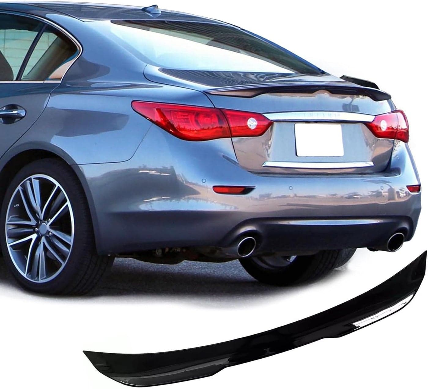 BDBO Glossy Black Rear Spoiler for Infiniti Q50 (2014-2021)