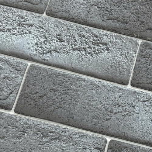 TORURAL Vintage Faux Brick Wall Tiles, 3D Thin Brick Veneers for Bedroom, Bathroom, Kitchen, Fireplace and Fence Wall Panels (100, Whitewash Grey)