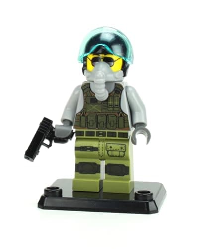 Battle Brick 16 Inches Tall Collectible Air Force Fighter Pilot Custom Minifigure Genuine Minifig Printed in the USA Great Gift for Ages 10 to Adult AFOL