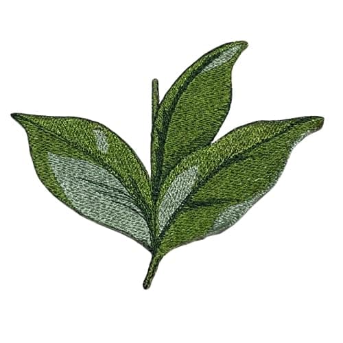GARAAN - Machine Embroidered Applique, Embroidery Patch, Sew on Patches, DIY Projects, Magnolia Leaf (Pack of 12)