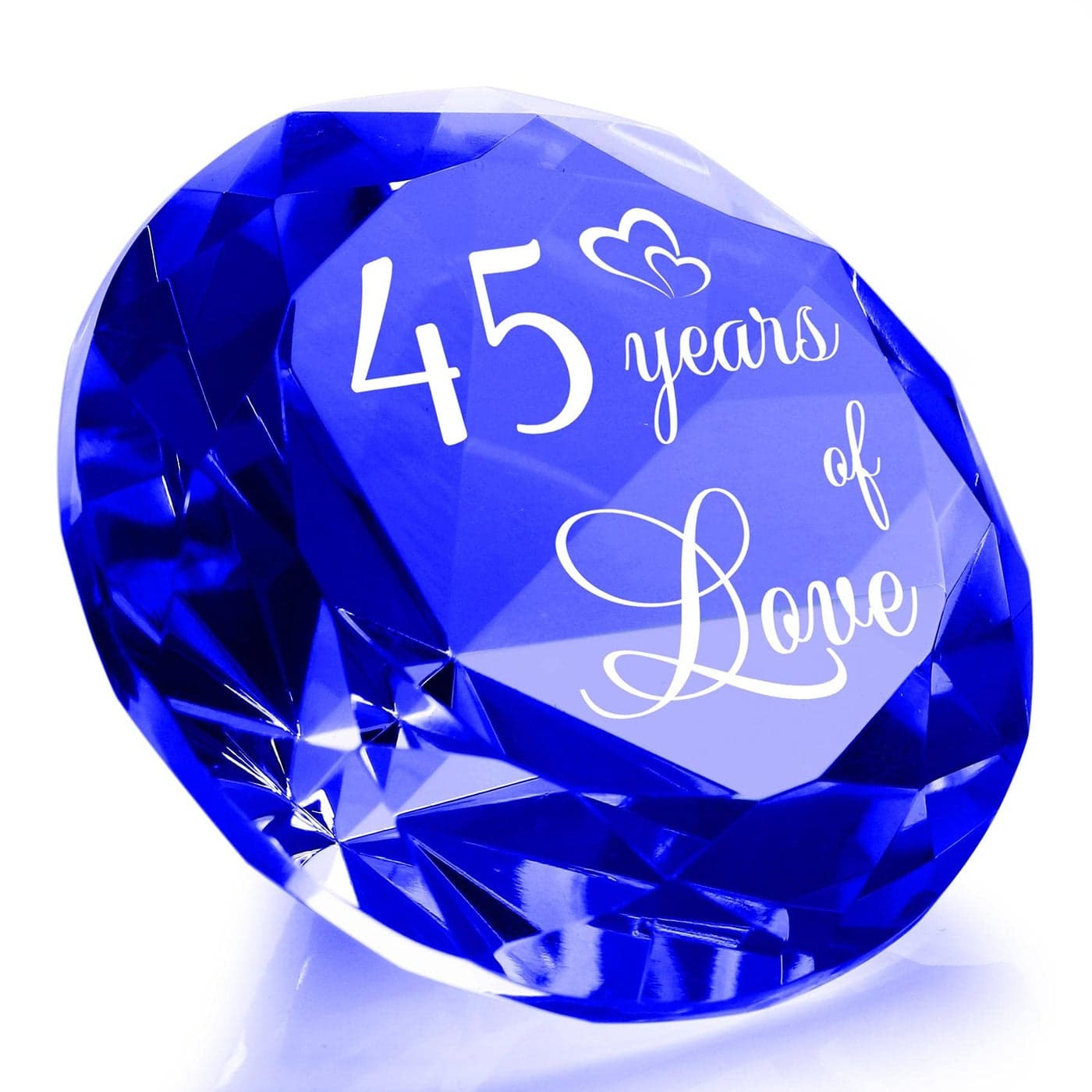 YWHL 45th Wedding Anniversary Sapphire Gift for Couple 45 Years of Love Sapphire Wedding Keepsake for Parents