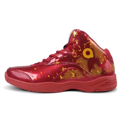Aivin Wave Pro Men's Basketball Shoes | Durable Rubber Sole | Indoor & Outdoor Court Shoes | Soft Cushion NR EVA Inner Insole I High-Performance Footwear for Basketball Enthusiast Red/Yellow