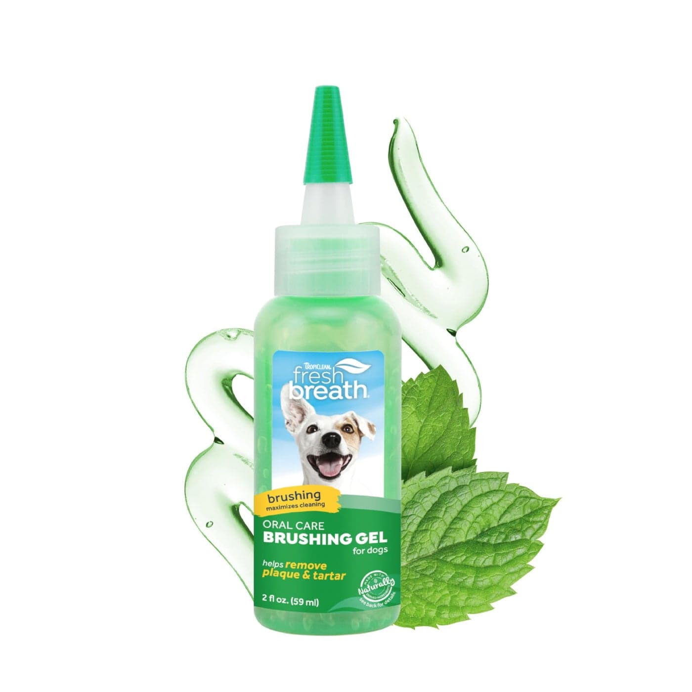 TropiClean Oral Care Brushing Gel for Dogs & Cats| Dog Toothpaste | Pet Dental Gel | Dog Teeth Cleaning Use with Pet Toothbrush | 2 oz
