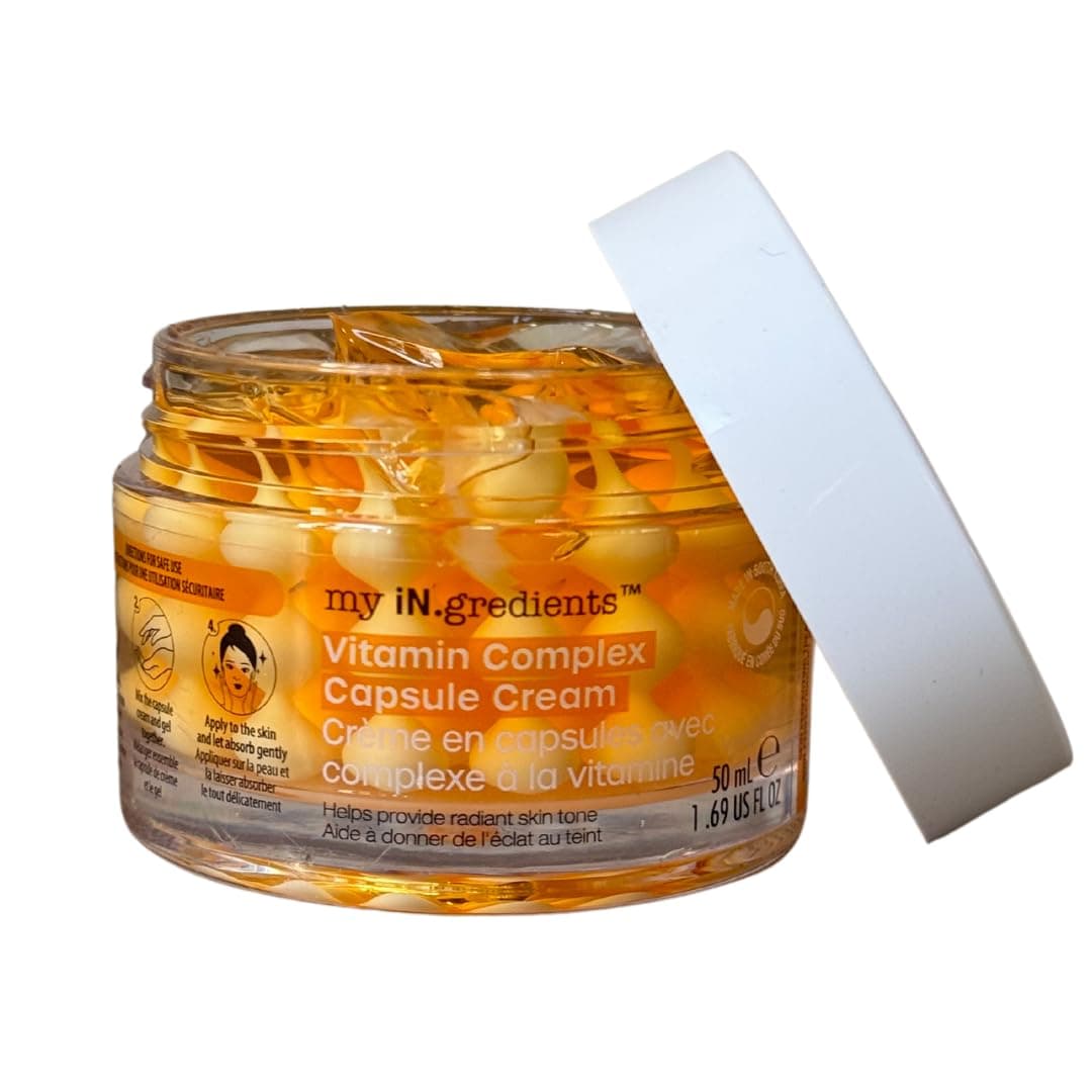 masque BAR My Ingredients Hydrating Face Moisturizer Capsule Creams with Shea Butter Niacinamide Vitamin Complex Instant Dry Skin Hydration Improves Skin Texture AntiAging Face Cream 50ml