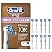 OralB Pro Sensitive Clean Electric Toothbrush Head XShaped Extra Soft Bristles for Gentle Brushing Plaque Removal Pack of 10 Toothbrush Heads Suitable for Mailbox White