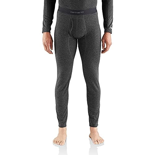 Carhartt Men's MBL121 Base Force® Midweight Base Layer Poly-Wool Bottom - 2X-Large Regular - Black Heather
