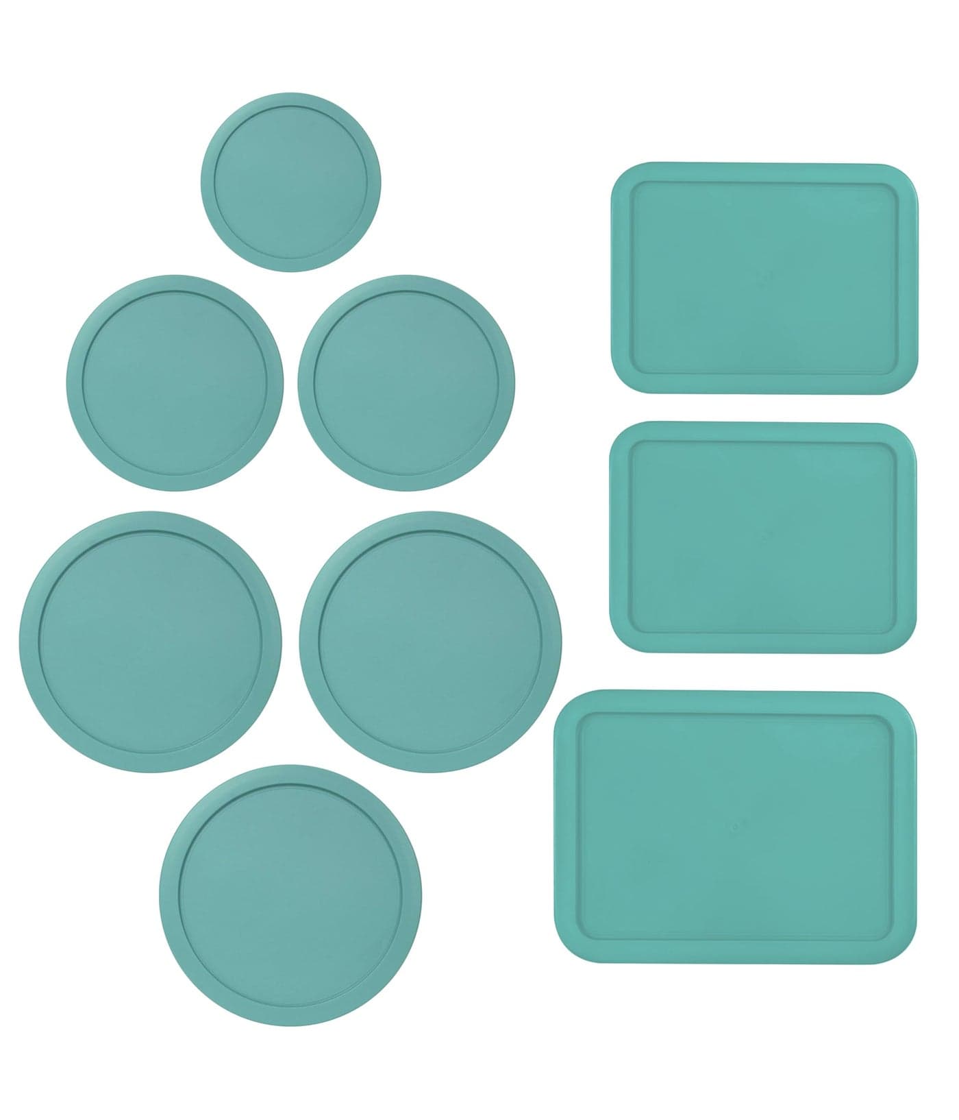Replacement Lids for Pyrex Glass Food Storage Containers Rectangular 1 1Cup 2 2Cup 2 4Cup 1 7Cup 2 3Cup 1 6Cup Round Rectangle Turquoise