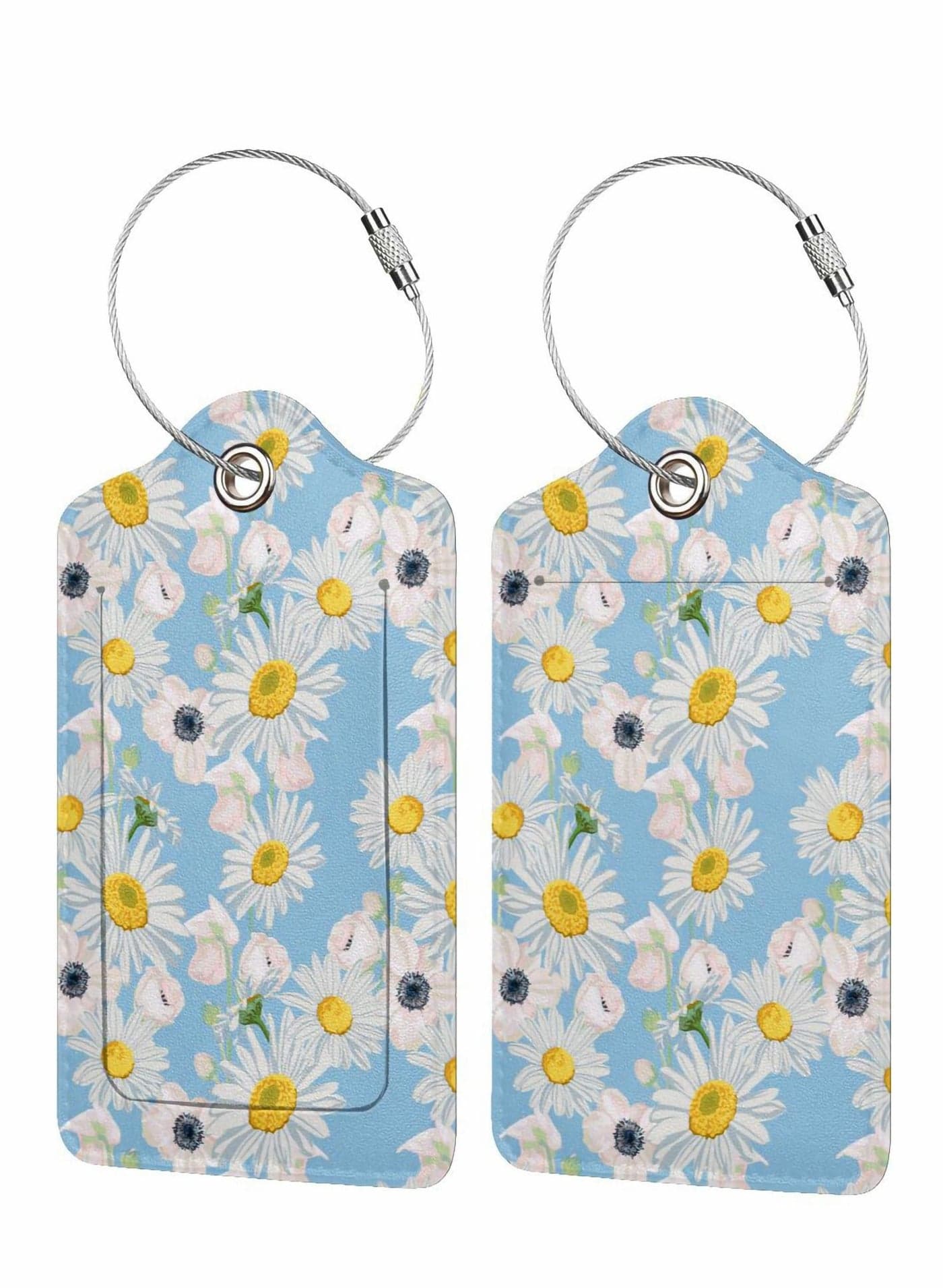 Luggage Tag for Suitacase, 2 Pcs Fintie Privacy Cover ID Label with Stainless Steel Loop and Address Card Travel Bag Suitcase
