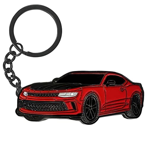 glahorse For Chevy Camaro Keychain,For Chevy Camaro Accessories 2010-2020,Metal Keychain (Red)