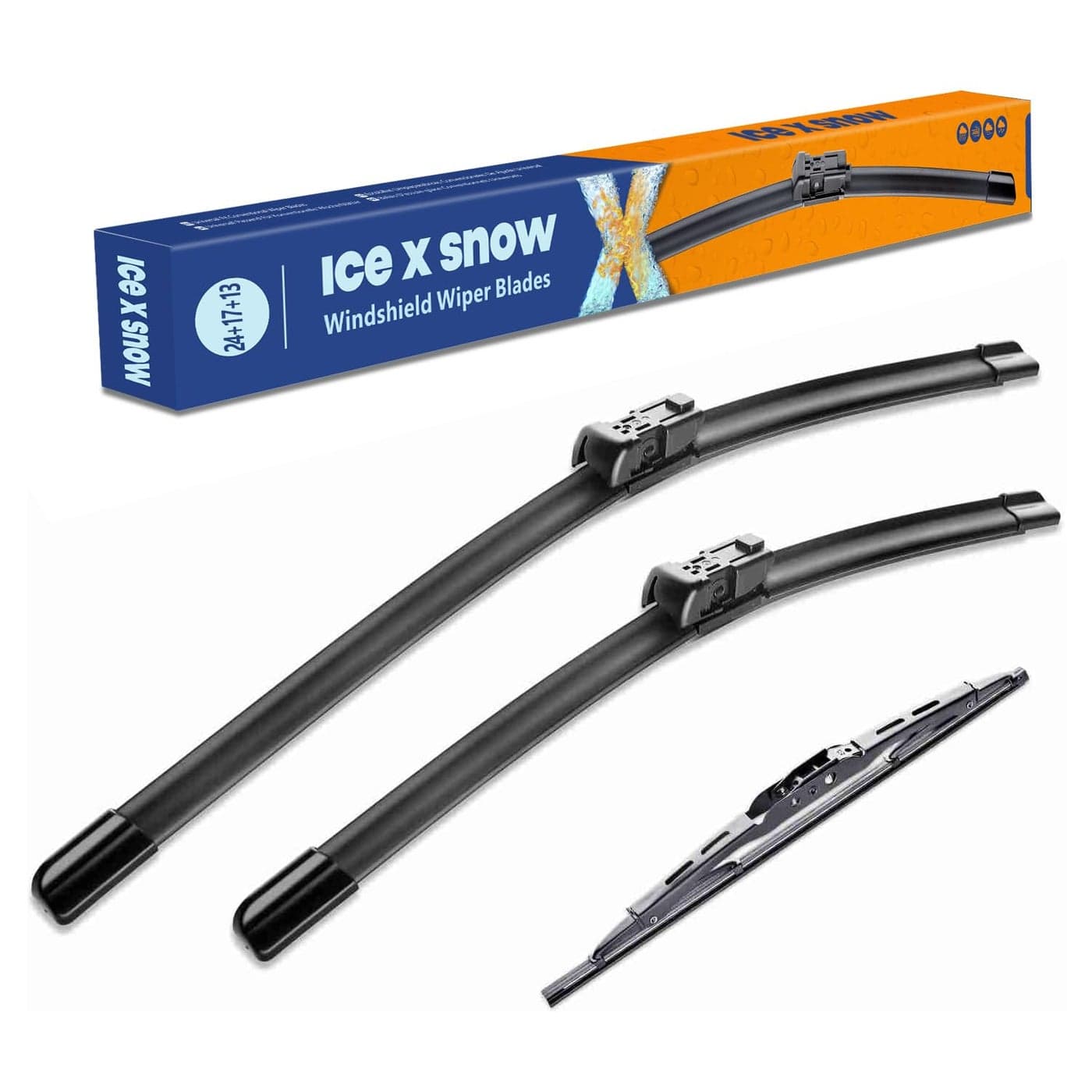 3 Wipers 241713 Windshield Wiper Blades Fit for GMC Terrain Chevy Equinox 2017 2016 2015 2014 2013 2012 2011 2010 OEM Quality Automotive Windshield Wiper BladesTop Lock 19mm