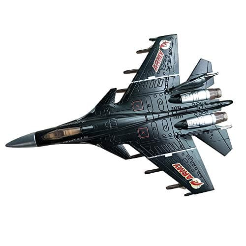 HSOMiD Army Air Force Fighter Jet Toy Military Airplane - Fun Lights and Sounds, Bump and Go Action Pretend Play Kids Aircraft Bomber Plane -Great Christams Gift For Boys