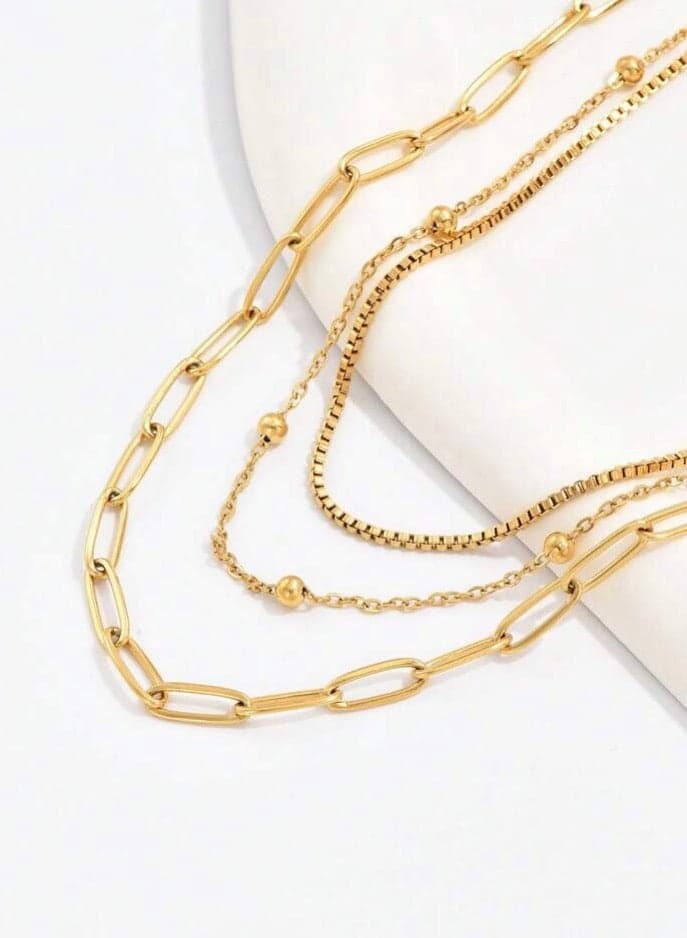 Elegant Gold Plated Stainless Steel Necklace For Women