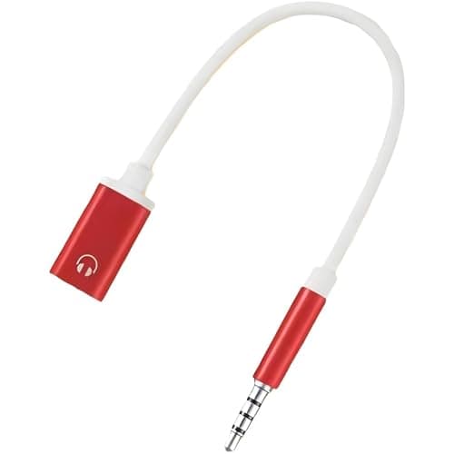 Zenarao Headphone Jack Adapter, 3.5mm Male to TypeC Female Audio Cable Cord, USB C to Aux Audio Dongle Cable Cord, Compatible with MP3 Players, CD Players, Laptops, Tablets, Smartphone (Red)