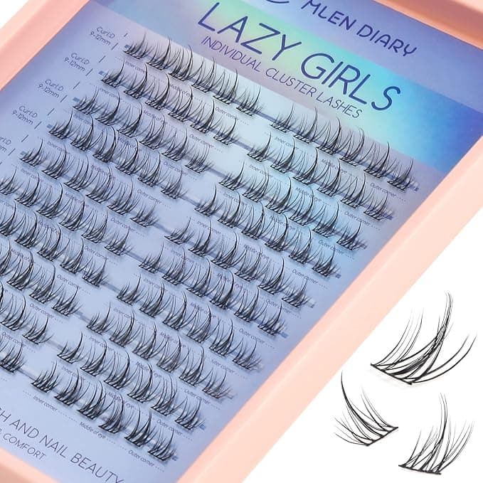 Mlen Diary Lash Clusters 120 Pcs 1012mm D Curl Individual Lashes DIY Eyelash Extenisons Kit Natural Look Wispy Clusters Lashes Reusable False Eyelashes Manga Wimper