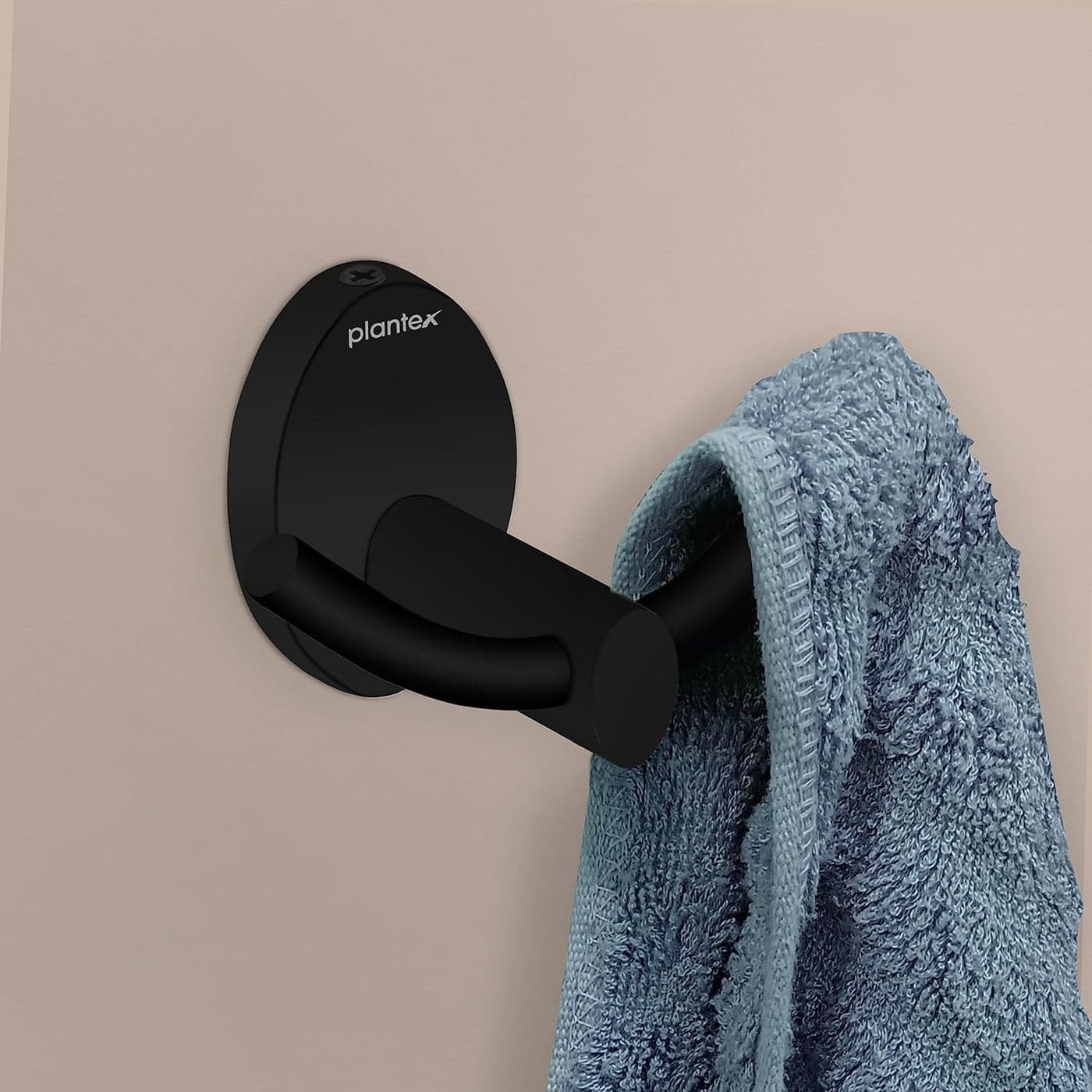 Plantex 304 Grade Stainless Steel Robe Hook for Hanging ClothesTowel HangerHooks for BathroomLiving RoomBathroom Accessories Oreva Black