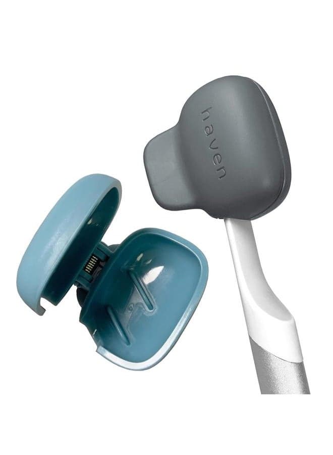 Toothbrush Case - Fits Most Electric & Manual Toothbrushes - Travel Size, 2 Pack (Blue & Charcoal Gray)