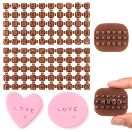 Number Letter Stamps for Clay 3 Pcs Polymer Clay Stamps Cookie Stamp Alphabet Symbols Custom Embosser Molds Pottery Stamp Small Letter Stencils for Baking DIY Embossing Cake Baking