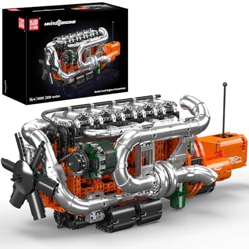 Mould King Heavy Truck Engine with Transmission Engine Model Kit That Runs Engines Building Blocks Set for Adults with Battery and Motor STEM Toy for Teen Youth 3236 PCS