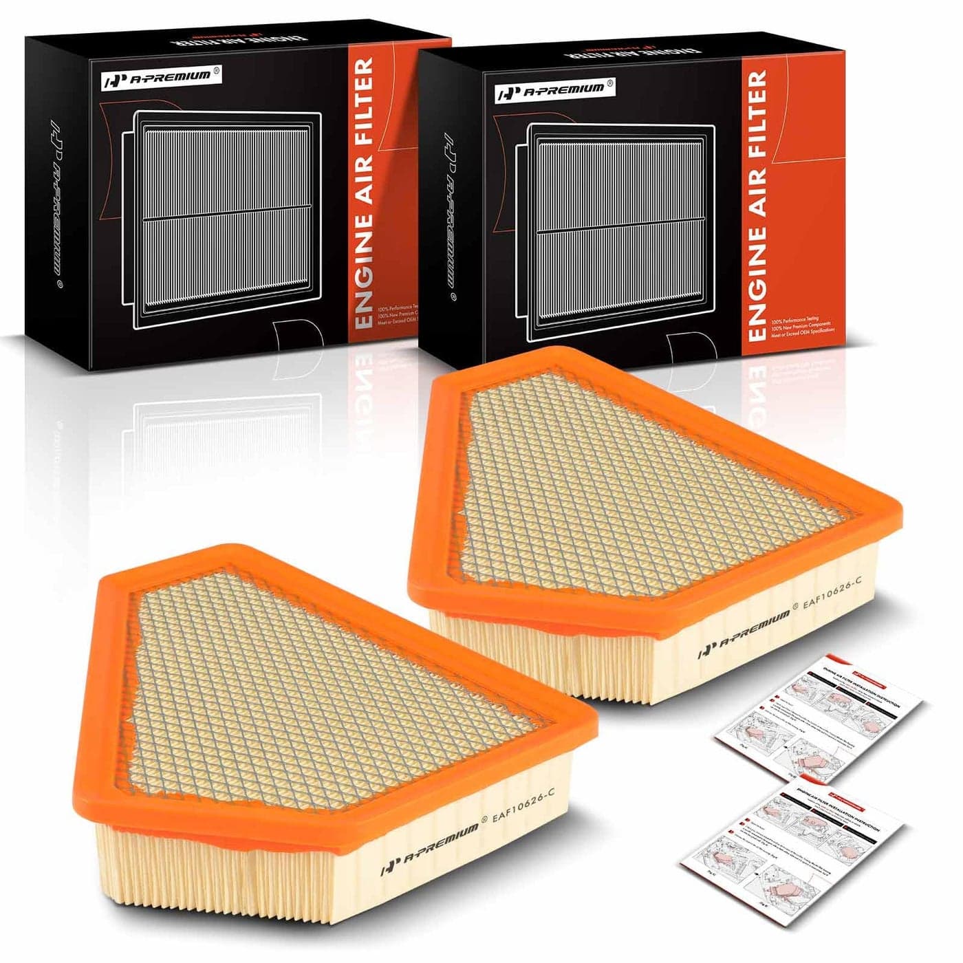 APremium 2PC Engine Air Filter Compatible with Cadillac CTS 20082014 30L 36L 62L