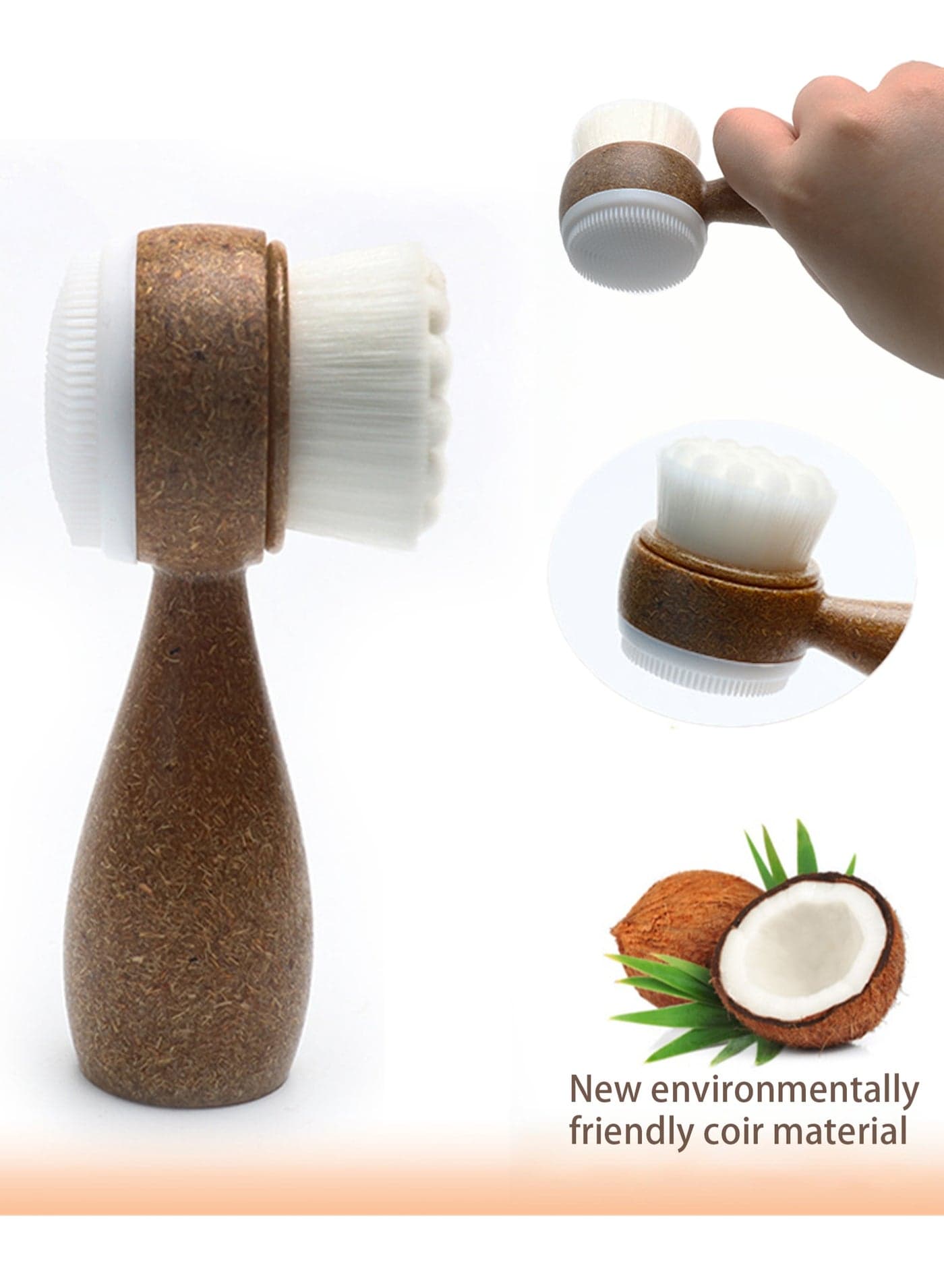 Manual Facial Cleansing Brush, New Environmentally Friendly Material 2 in 1 Multifunctional Facial Brush