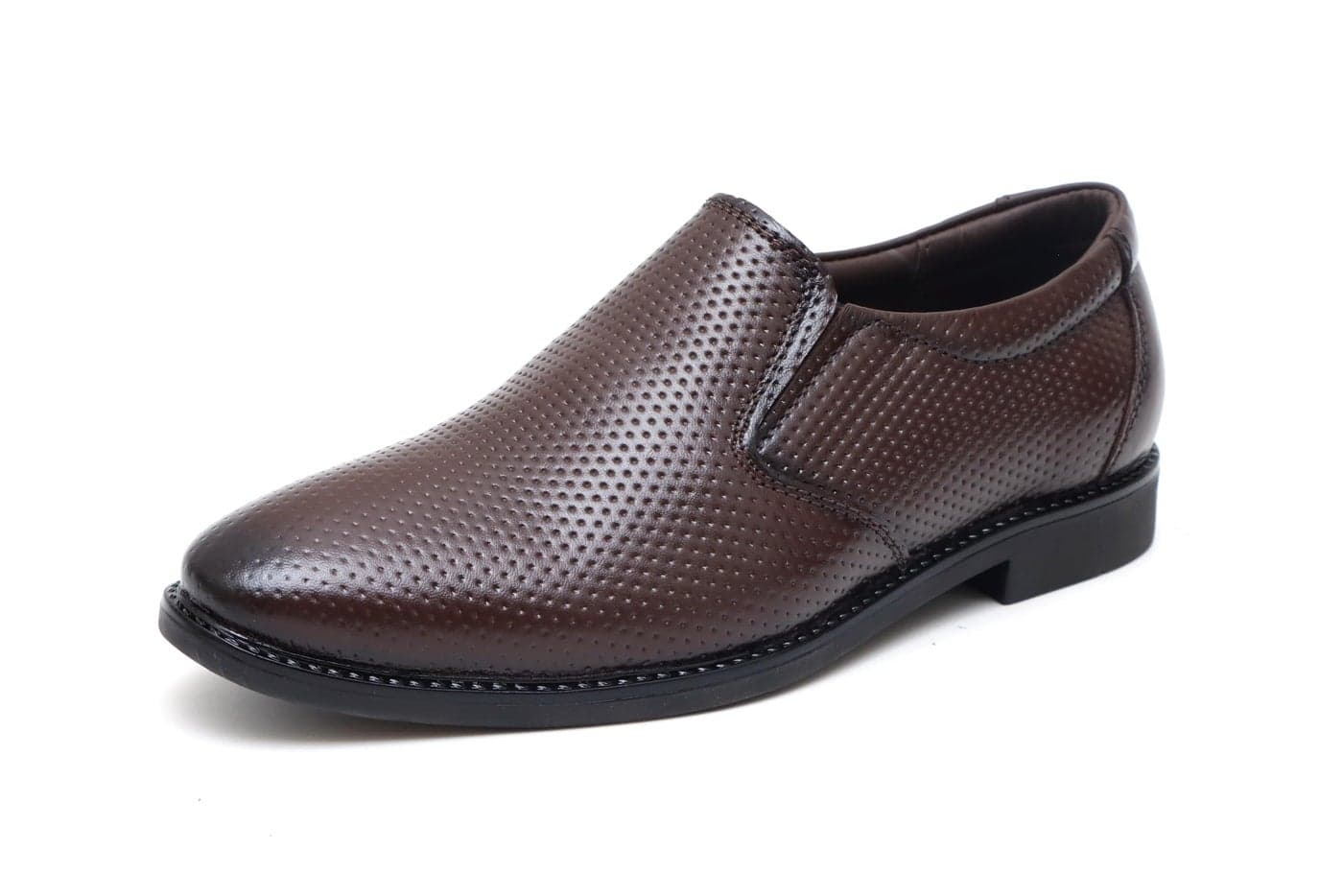 ARAMISH Brown Genuine Leather Formal Mocassin Shoes for Boys- 5 UK
