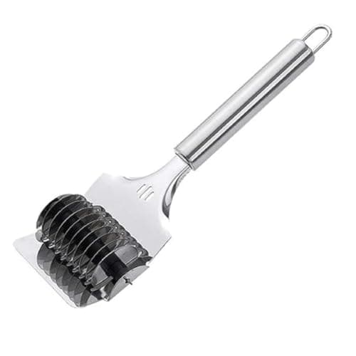 PUTHAK Pasta Noodle Cutter,High Grade Stainless Steel Pasta Spaghetti Maker Noodle Lattice Roller,Dough Cutter Mincer Kitchen Cooking Tools