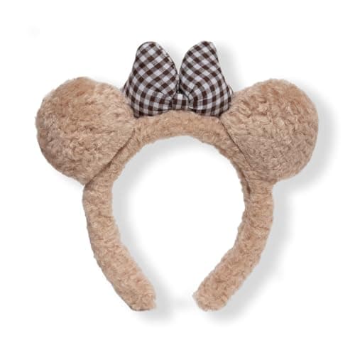 Radhu & Kabby Teddy Bear Hair Band for Girls Kids | Cute Girls Hair Accessories | Teddy Ears Head band with Checkered Bow | Hairbands For Kids Girl | Kids hair Accessories, Fun Hair Bands (1 Pc)