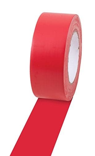 Champion Sports Vinyl Tape 2 Wide x 60 Yards Long Red Durable Floor Marking Tape Schools Gyms Restaurants