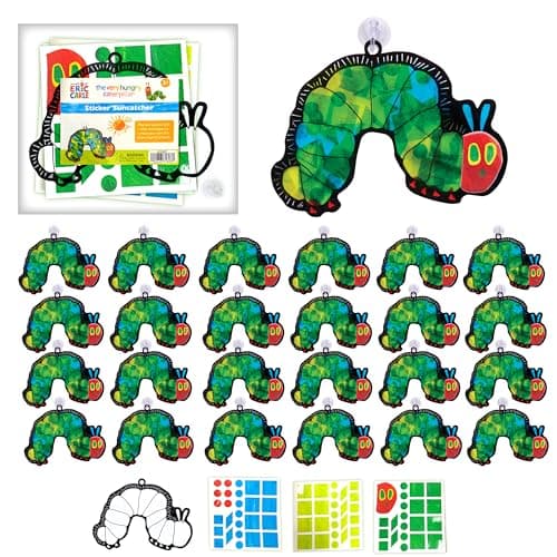 Creativity for Kids The Very Hungry Caterpillar Party Supplies Sticker Suncatchers 24 Birthday Party Favors Toddler Party Favors for Kids Ages 35 Kids Toys Bulk