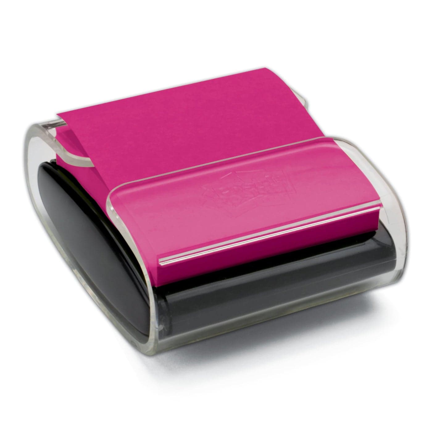 Post-it Pop-up Notes Dispenser, 3x3 in, Black Base Clear Top, Pack includes a 45-Sheet Pad (WD-330-BK)