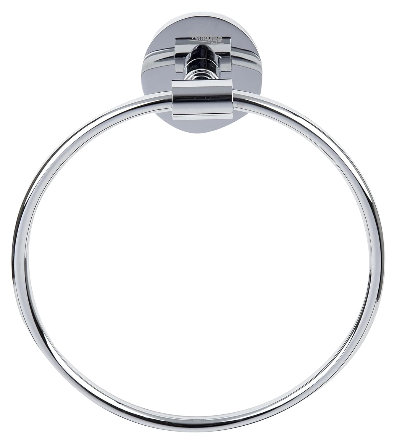 Vantage VLF11003 100 Brass Towel Ring Wall Mounted Hanger Chrome Finish Cloth Hanging Bathroom Accessory Napkin Hang For Seamless Luxurious Decor