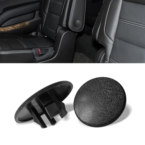 PACLVIO 2PCS Armrest Cover Cap 15279689 Left or Right Rear Bucket Seats Arm Rest Handle Trim Bolt Seat Parts Replacement for 0719 Chevy Tahoe Cadillac Escalade Suburban Yukon Black