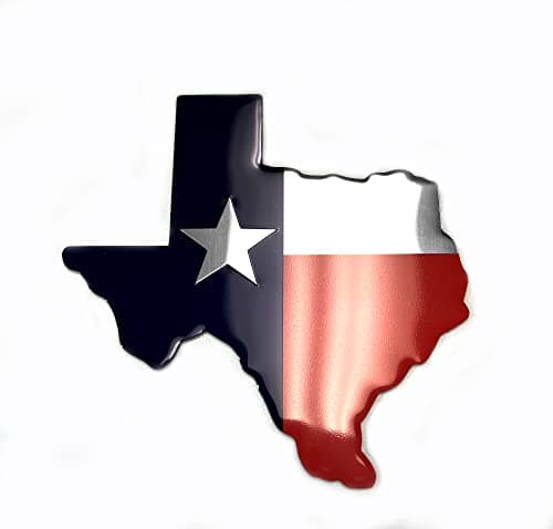 eVerHITCH Texas State Flag Metal Flag Auto Fender Emblem for Cars Trucks 4x3 Color
