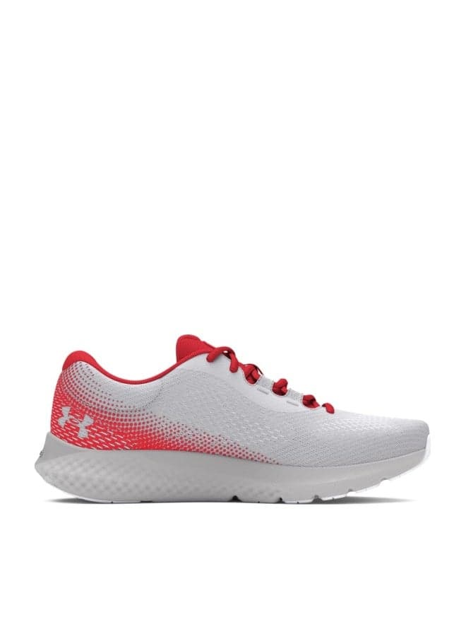 Under Armour Charged Rogue 4 Running Shoes for Women - Distant Gray/Racer Red/White