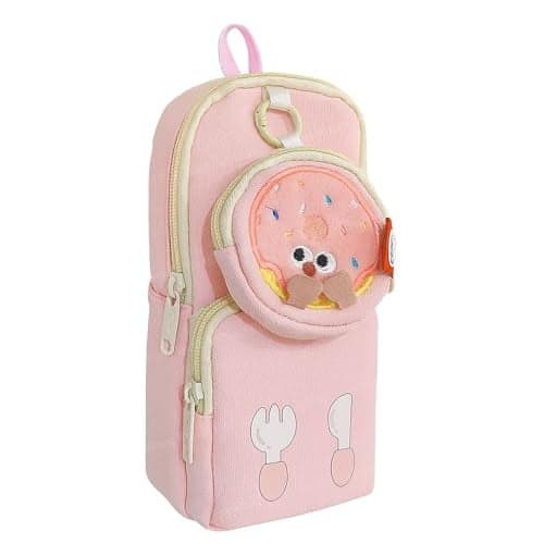 FunBlast Pencil Pouch for Kids, Girls – Large Capacity Multipurpose Stationery Zipper Pouch with Coin Pouch for Kids & Adults, Kawaii Aesthetic Pencil Case Organizer, Cute School Supply Bag (Pink)