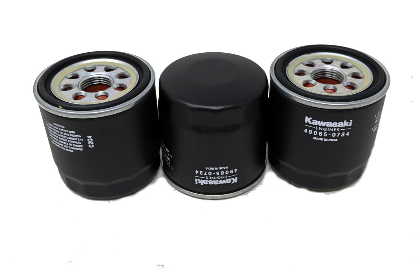 Kawasaki 49065-0734 Oil Filter Fits 49065-7010, 49065-0724 OEM- 3 Pack