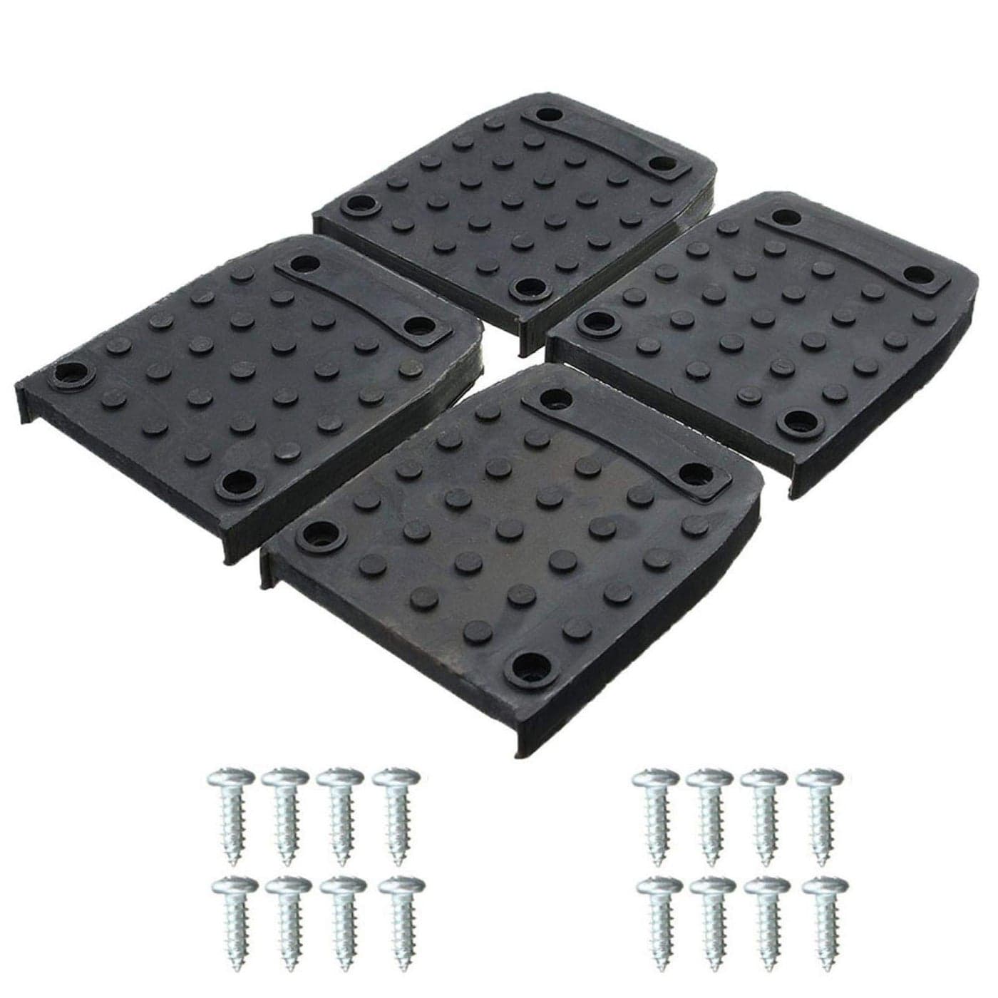 Stilt Sole AntiSlip Pads for Drywall 4pcs Construction Tripod Mat with Screw Stilt Sole Foot Pads Replacement Kit for Indoor Painter Taping Construction DecoratingBlack