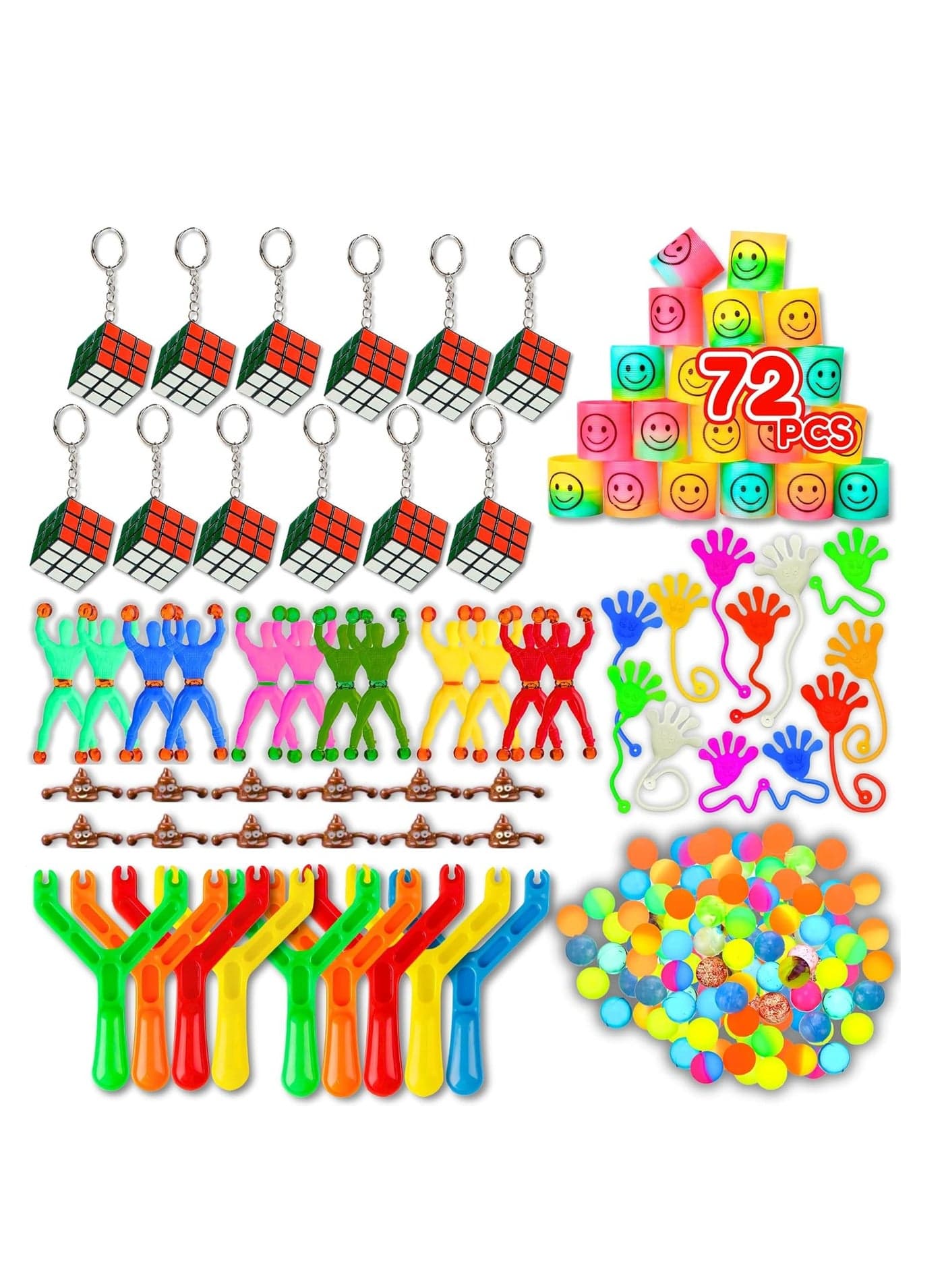 72 PCS Party Favors for Kids, Goodie Bags Stuffers, Bulk Pinata Toys, Classroom Rewards, Treasure Box Prizes, Birthday Party Favors for Kids 3-5, 4-8, 8-12, Goody Bag Fillers