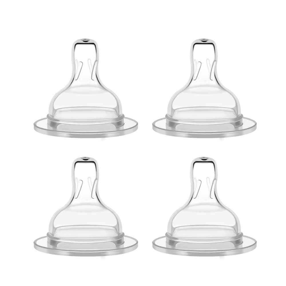 Maymom Silicone Nipple Medium Flow 4pc Compatible with SpectraMotif LunaMaymom Widemouth Bottles